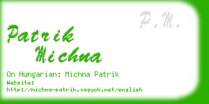 patrik michna business card